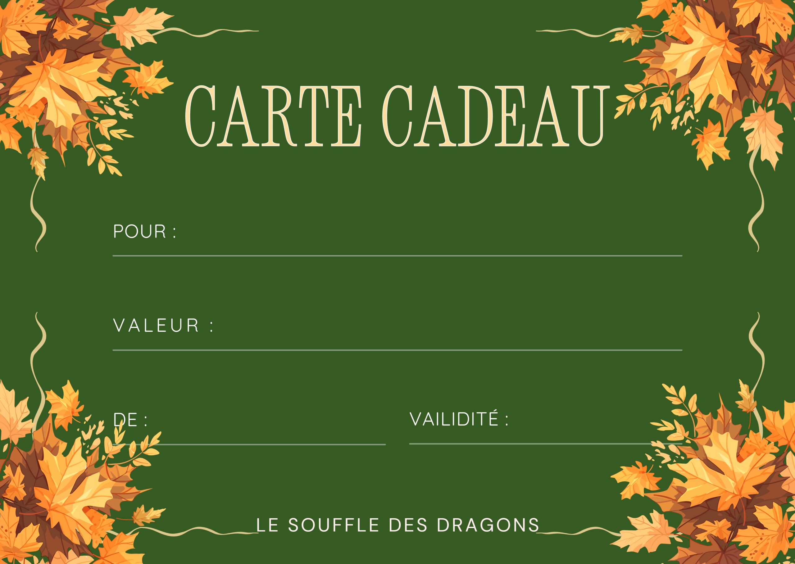 Carte Cadeau Féerique
